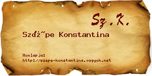 Szépe Konstantina névjegykártya